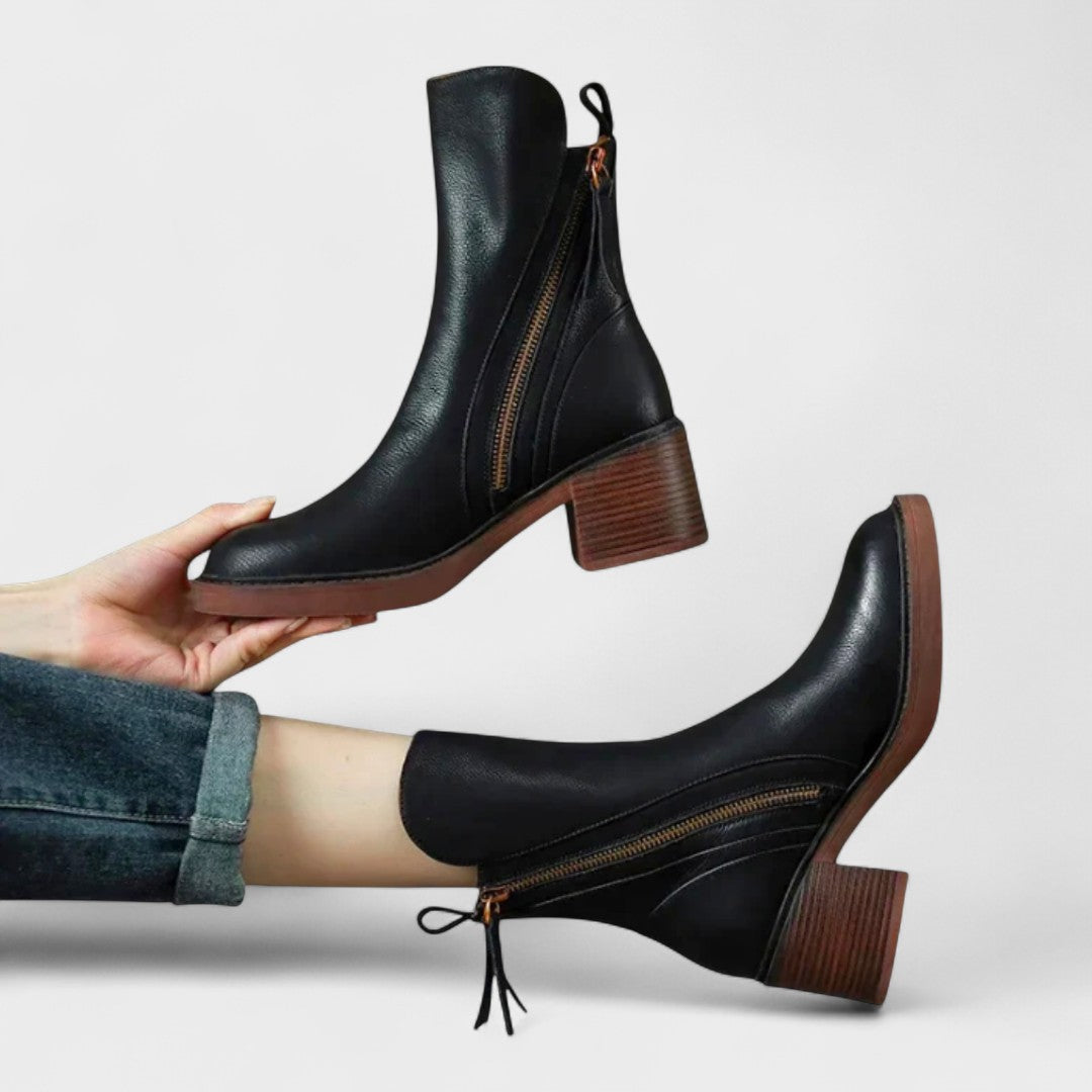 Åse | Elegante ankelstøvler med blokhæl