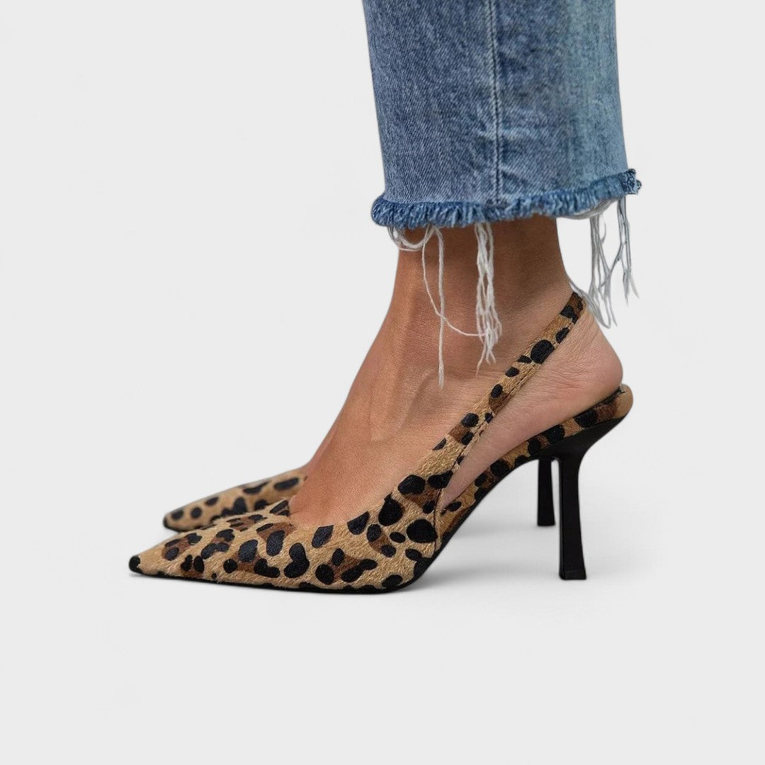 Annette | Spidse sko med leopardprint