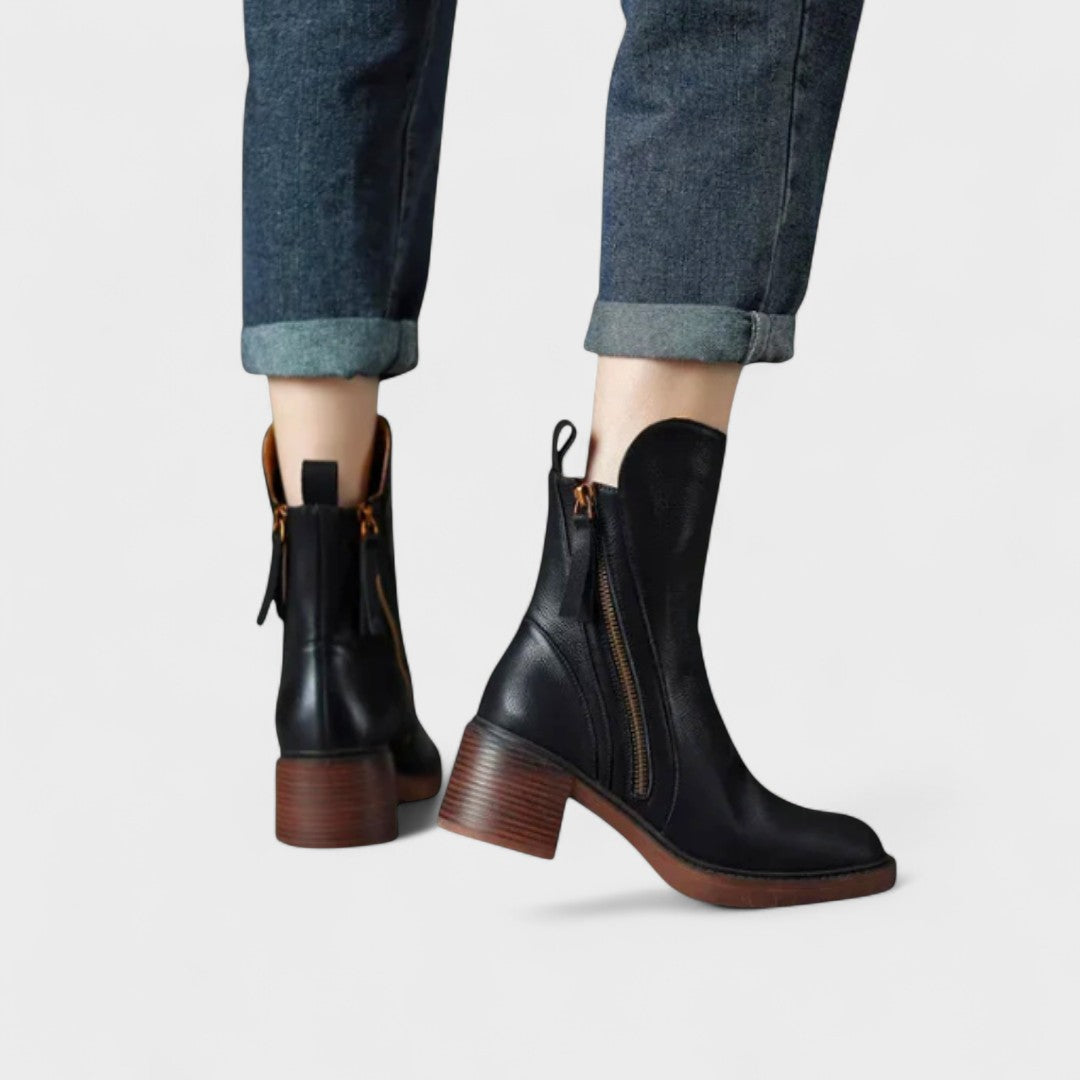 Åse | Elegante ankelstøvler med blokhæl