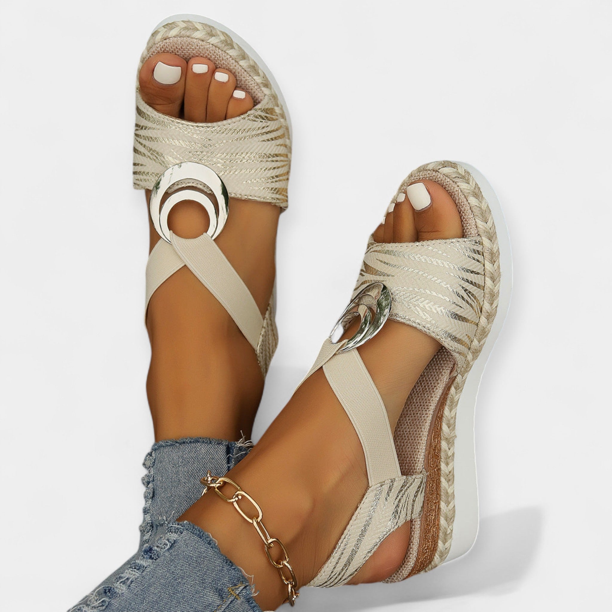 Romerske sandaler med flet