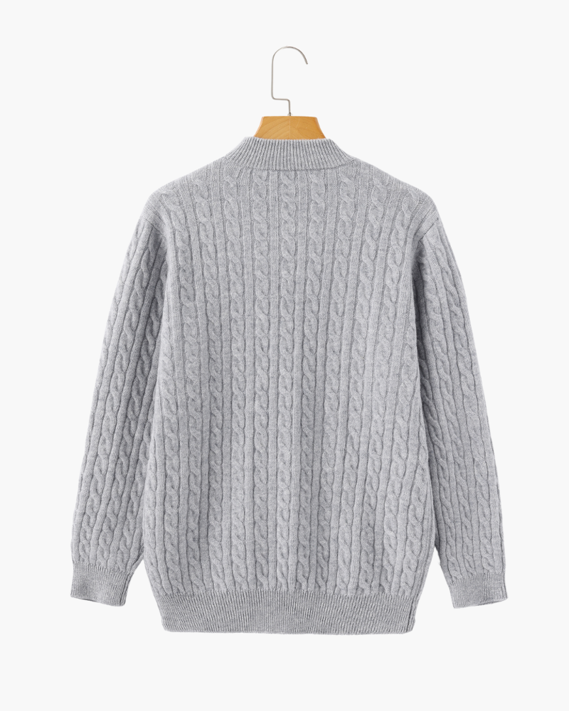 Larsen™ | 100% Cashmere Vævet Halv Lynlås