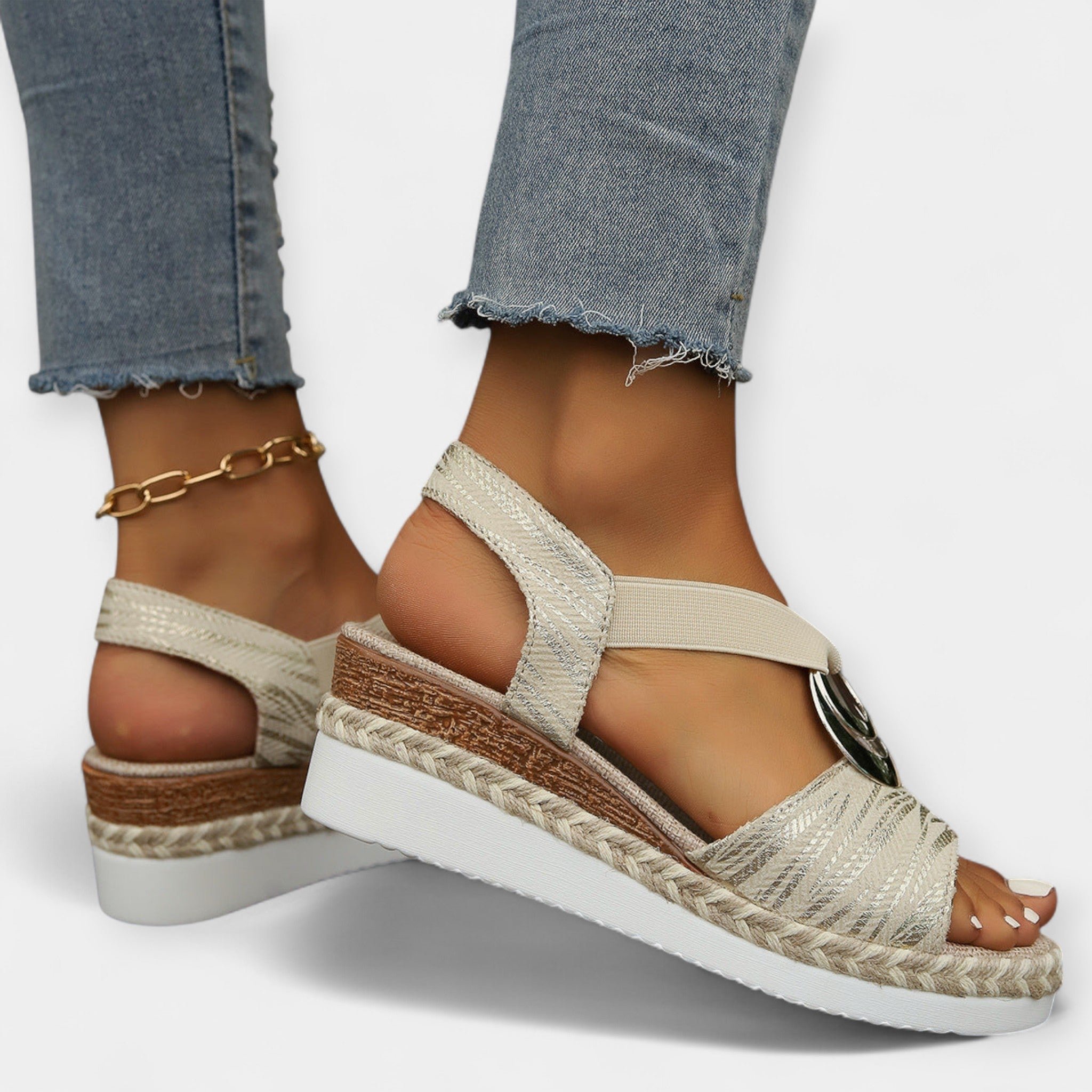 Romerske sandaler med flet