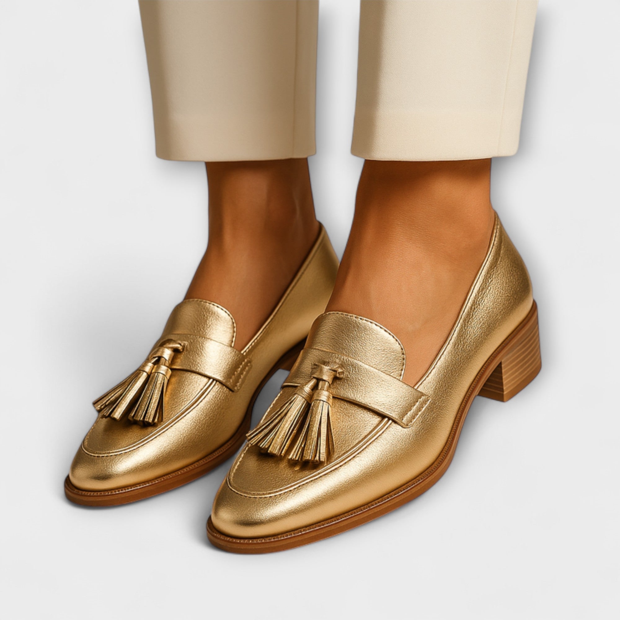 Celeste - Guld loafers