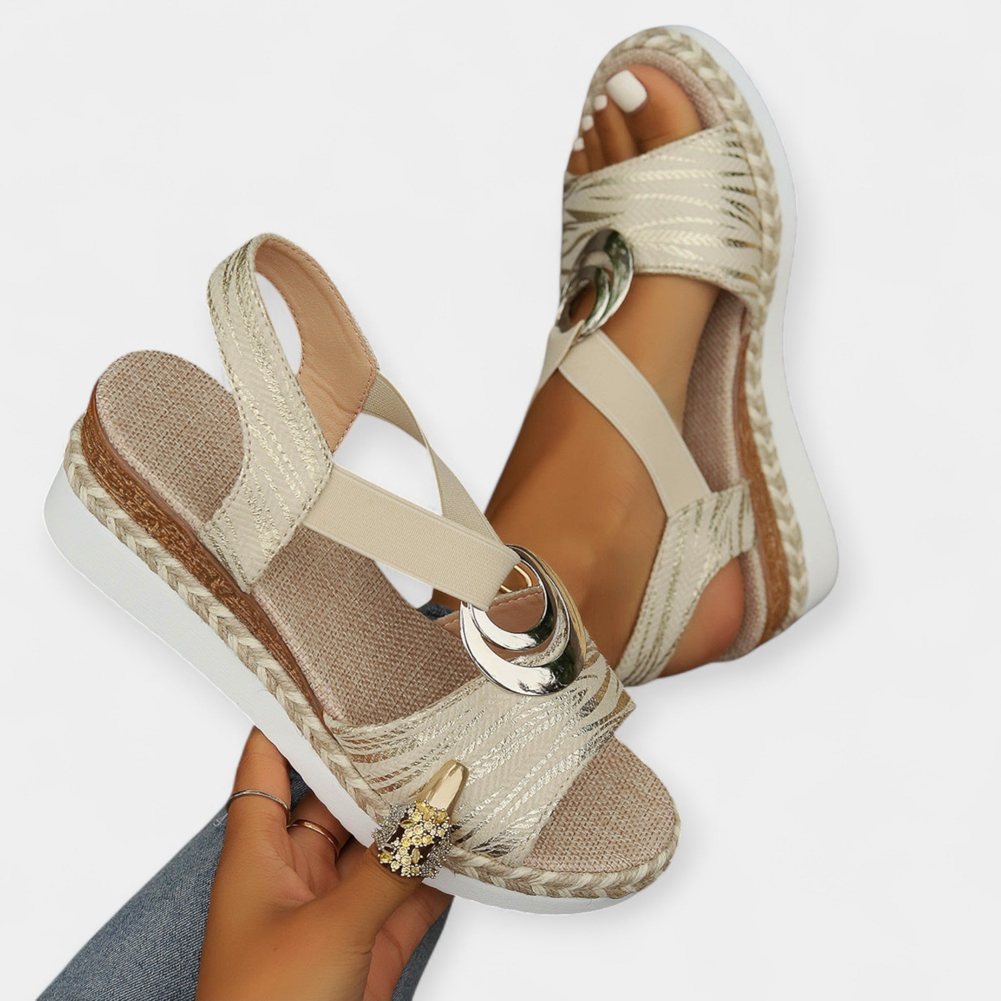 Romerske sandaler med flet