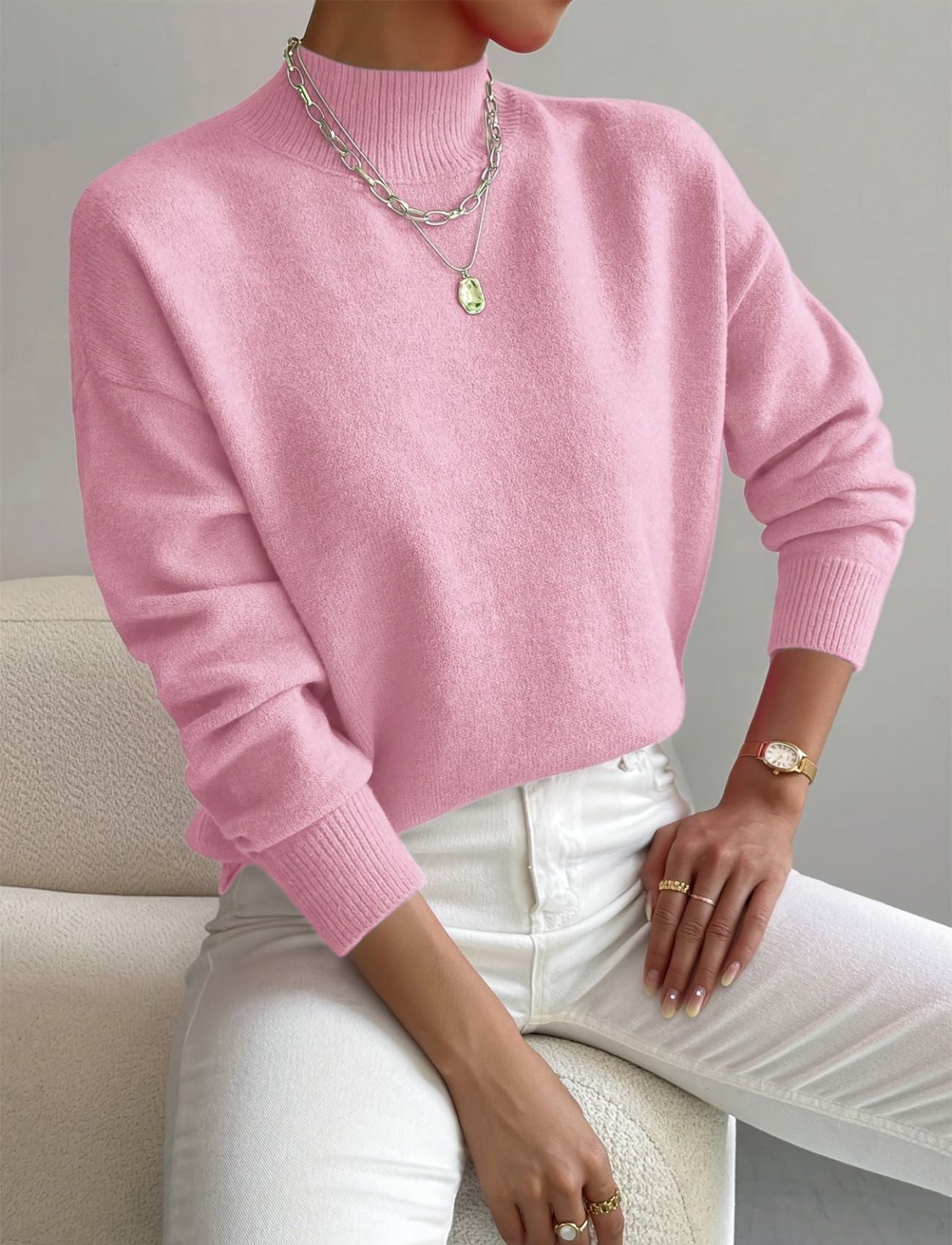 Ingrid™ - Elegant sweater med høj hals og god pasform