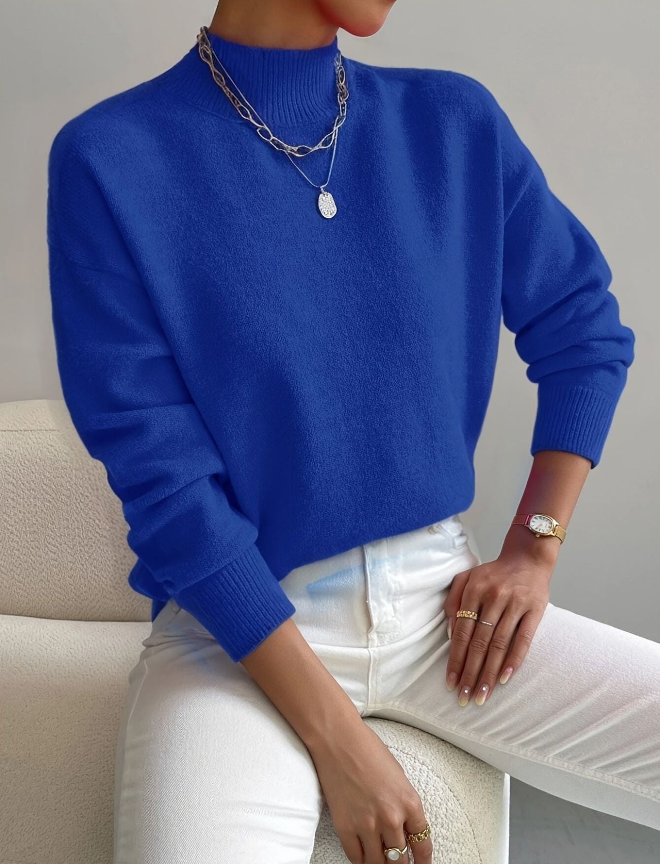 Ingrid™ - Elegant sweater med høj hals og god pasform