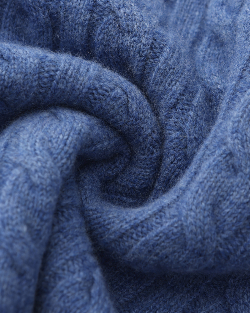 Larsen™ | 100% Cashmere Vævet Halv Lynlås