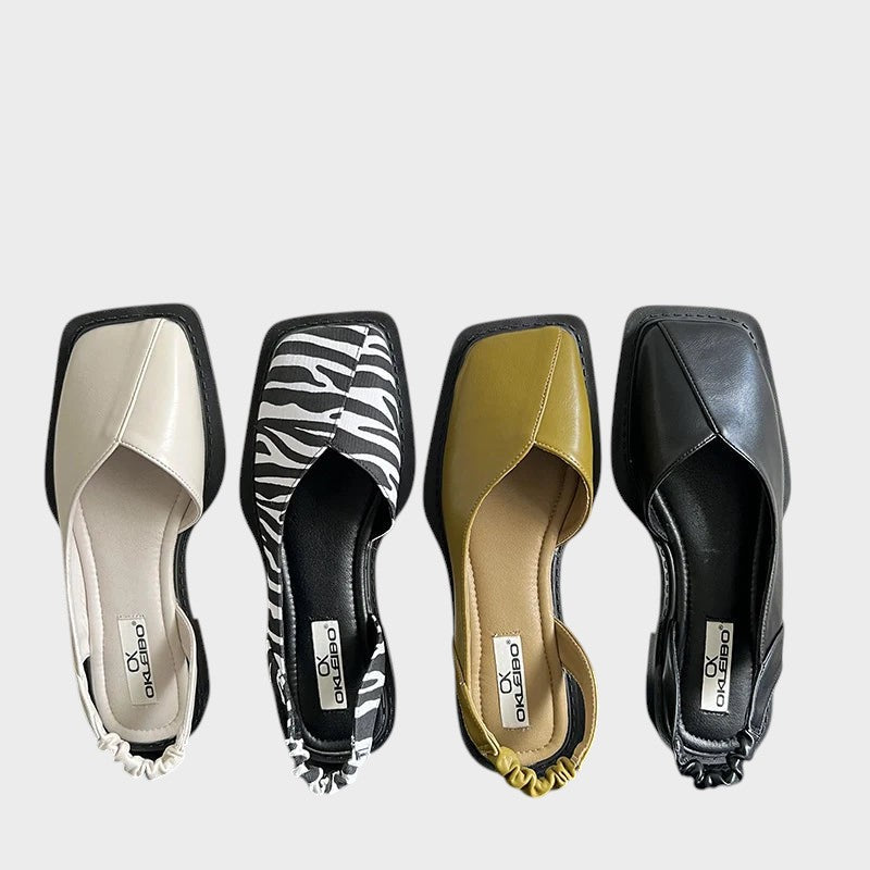 Dagmar | Sandaler med åben hæl og firkantet spids