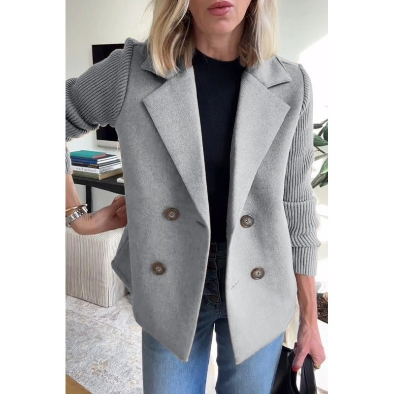 Amora™ | Elegant blazer med strikkede ærmer