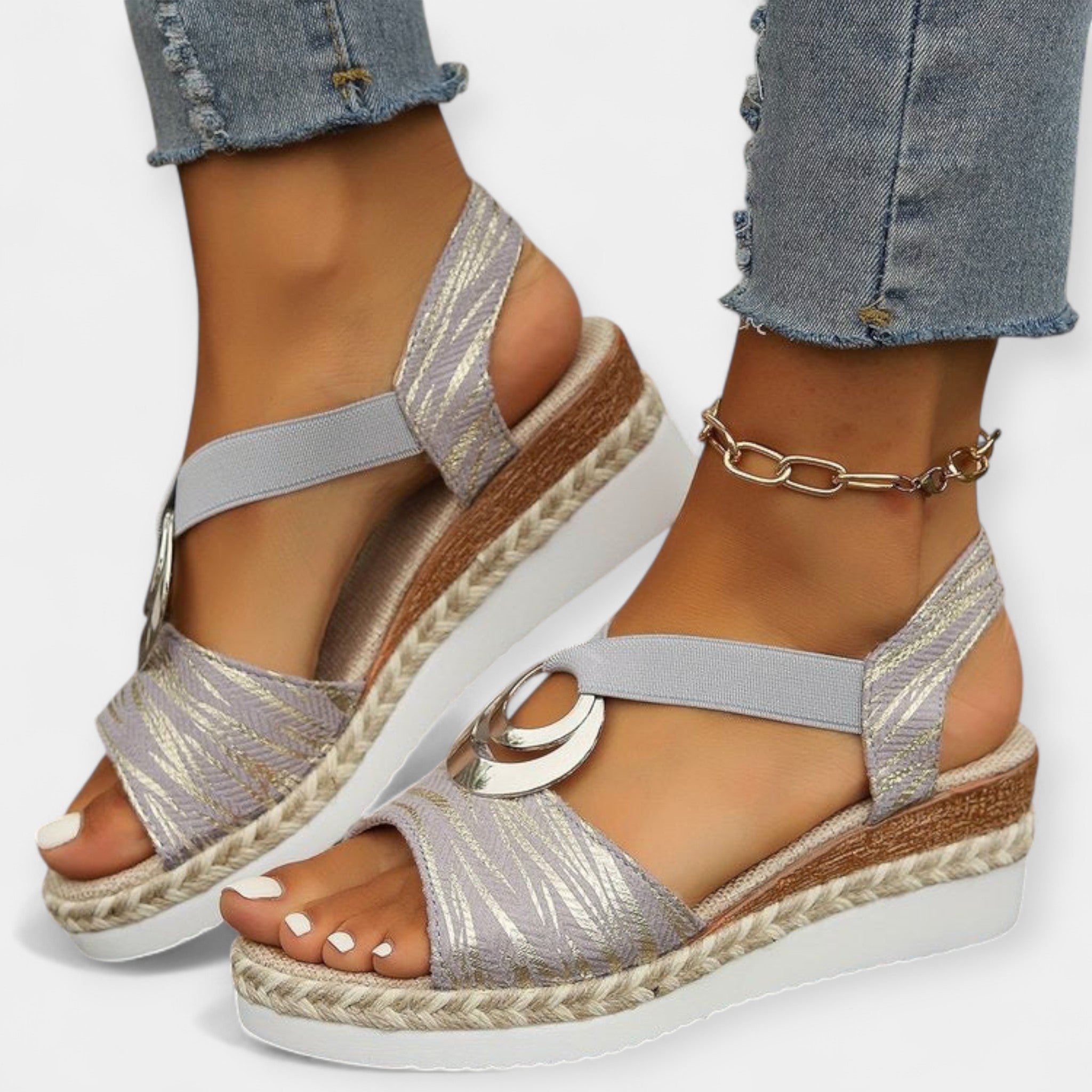 Romerske sandaler med flet