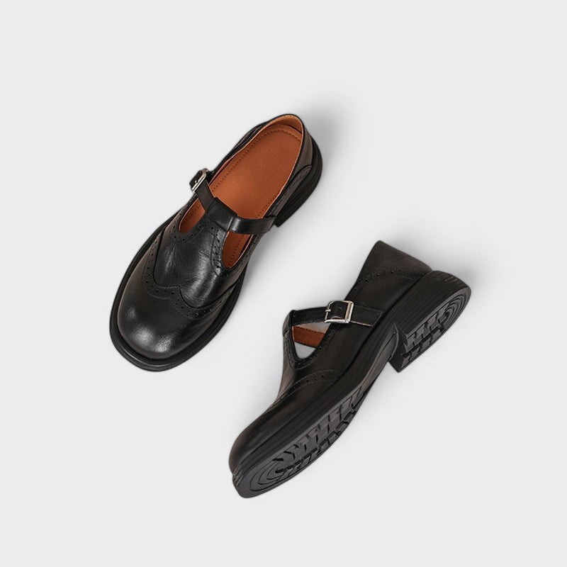 Vicky | Elegantiske Mary Janes i læder