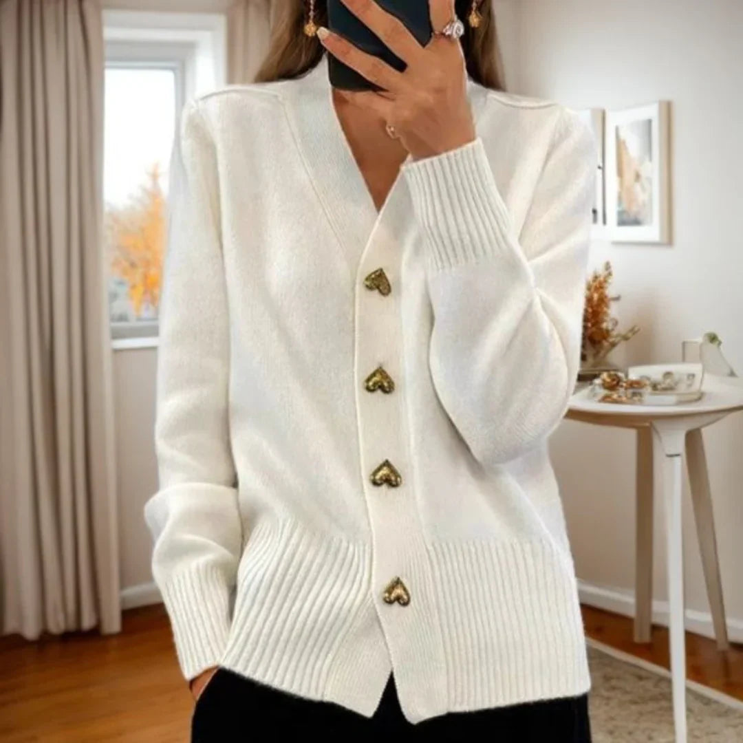 Melya | Elegant cardigan med hjerteknapper