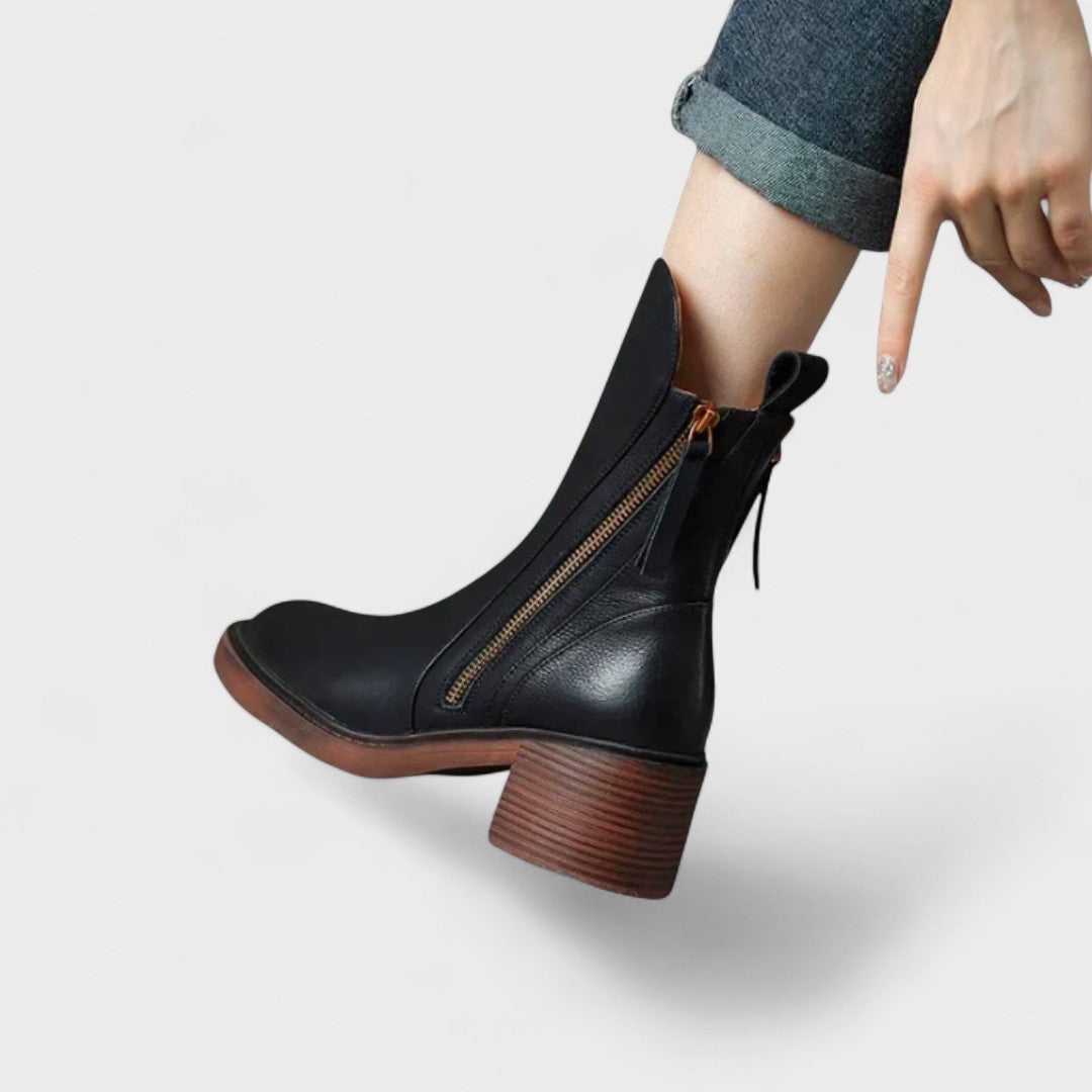 Åse | Elegante ankelstøvler med blokhæl