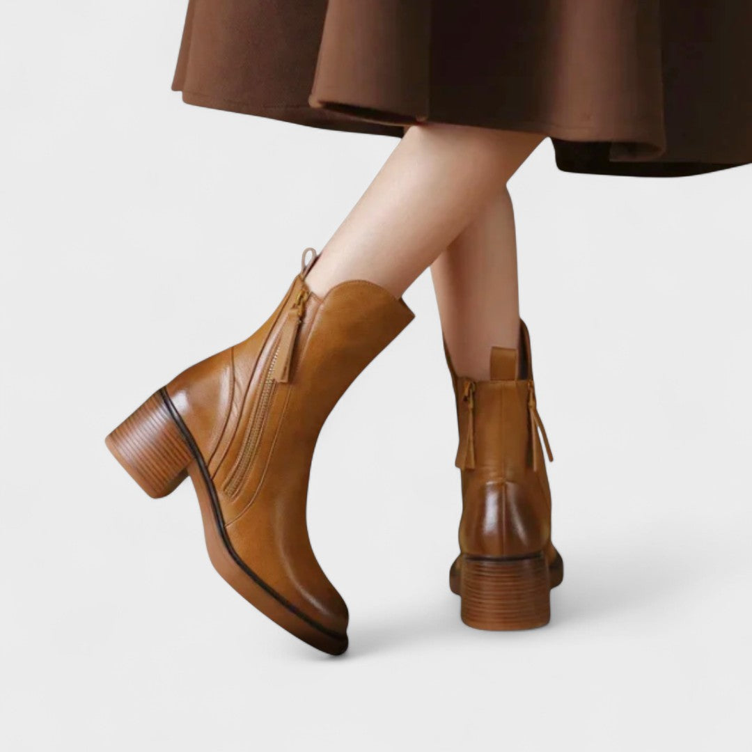 Åse | Elegante ankelstøvler med blokhæl