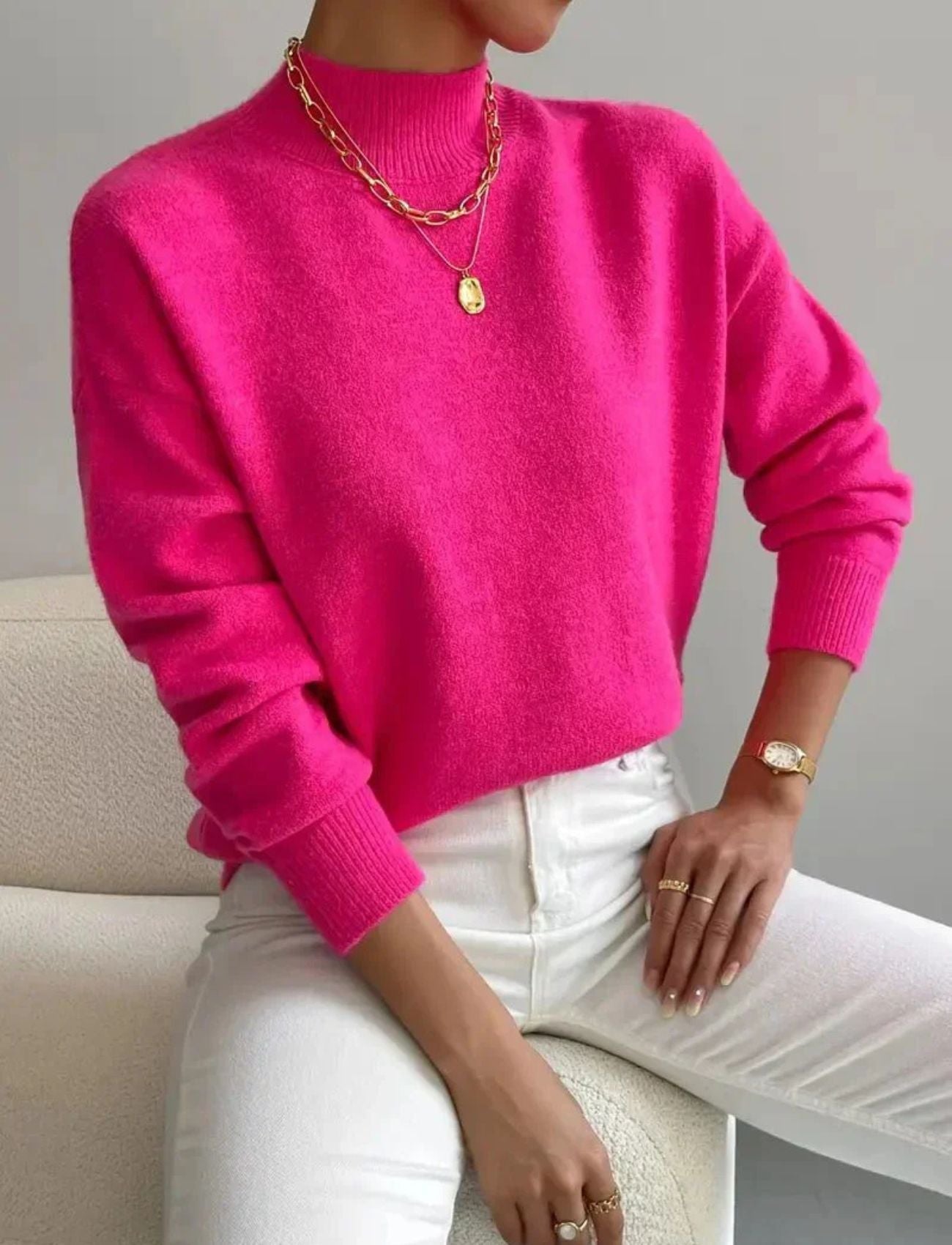 Ingrid™ - Elegant sweater med høj hals og god pasform