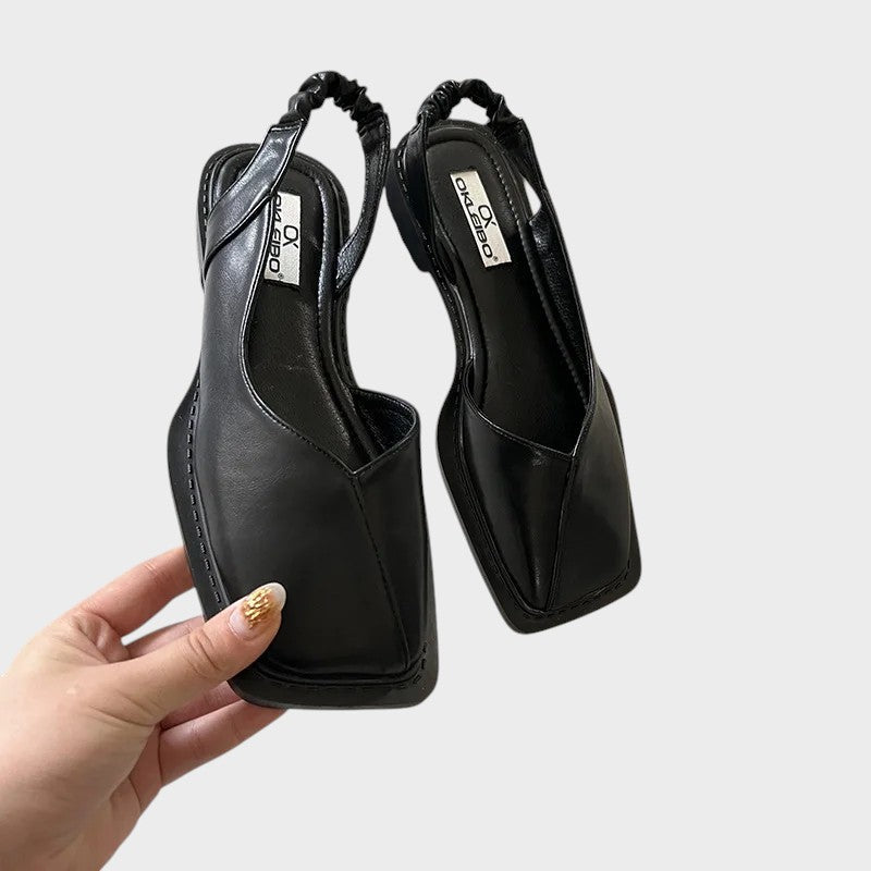 Dagmar | Sandaler med åben hæl og firkantet spids