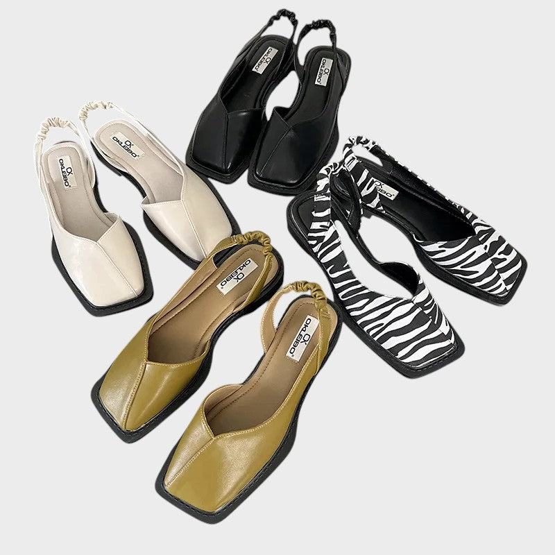 Dagmar | Sandaler med åben hæl og firkantet spids