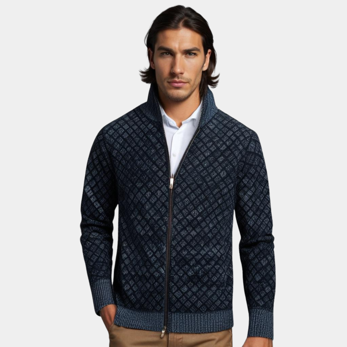 Henrik™ | Elegant cardigan med lynlås