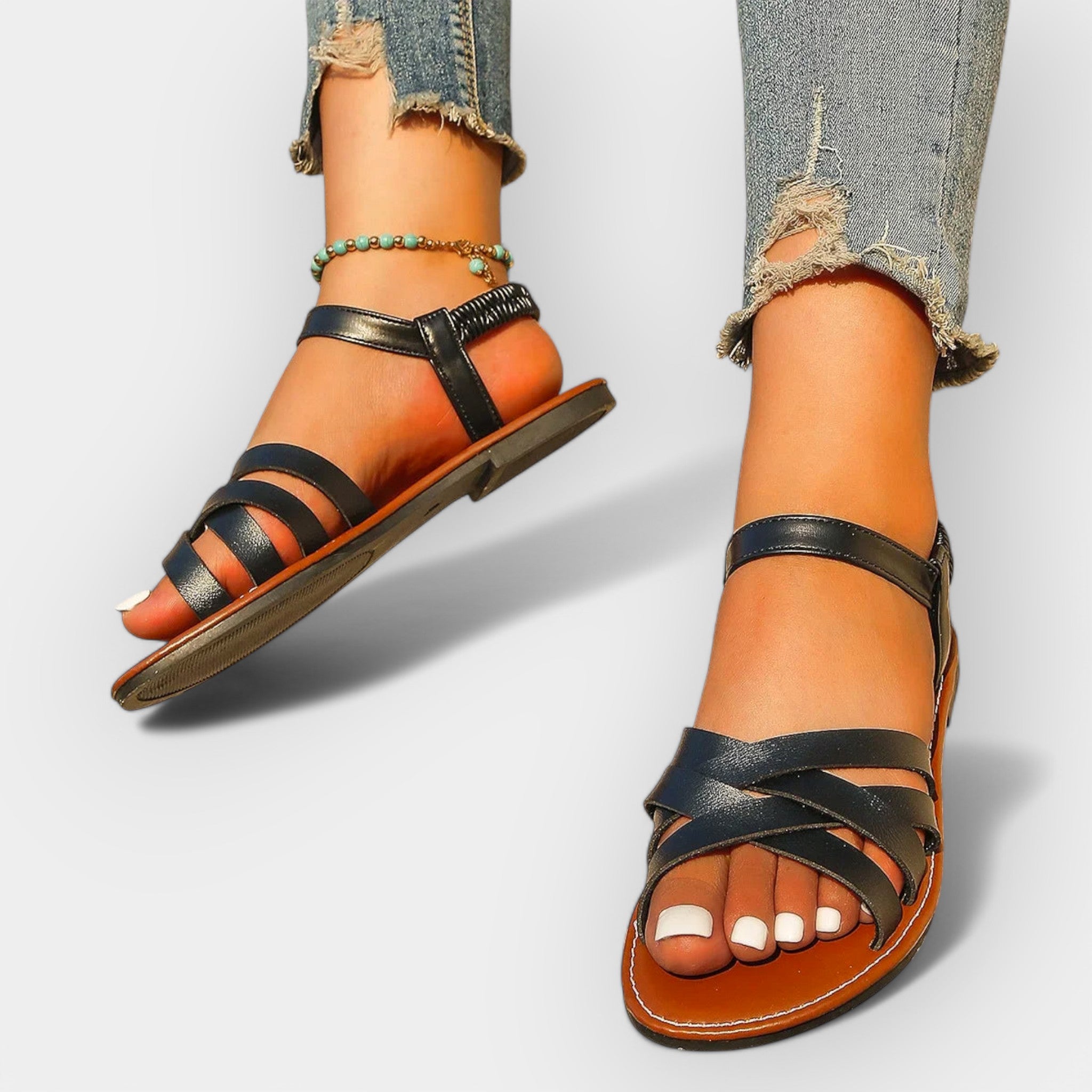 Håndlavede sandaler med justerbare remme