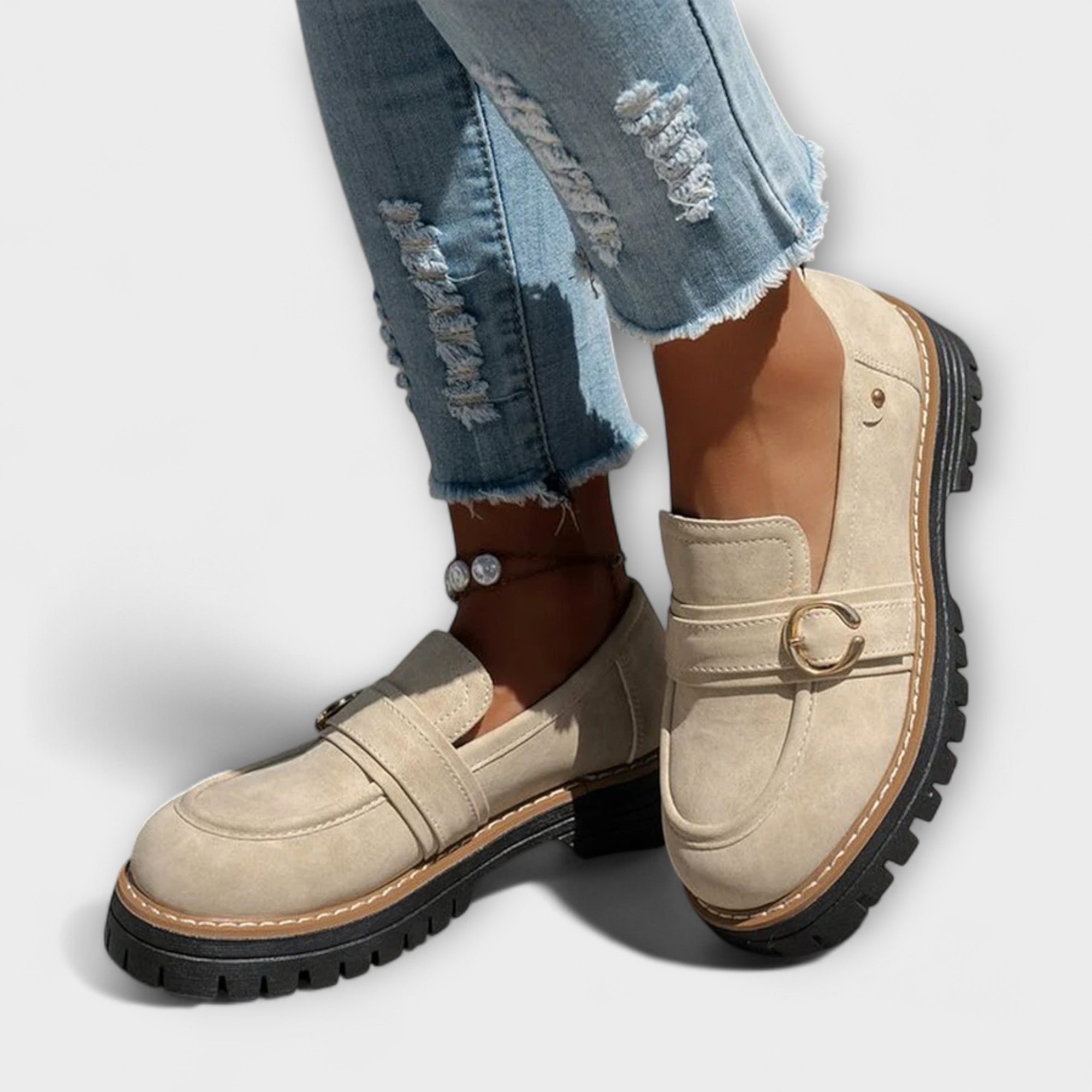 Lora – Uformelle mokkasiner med rund tå