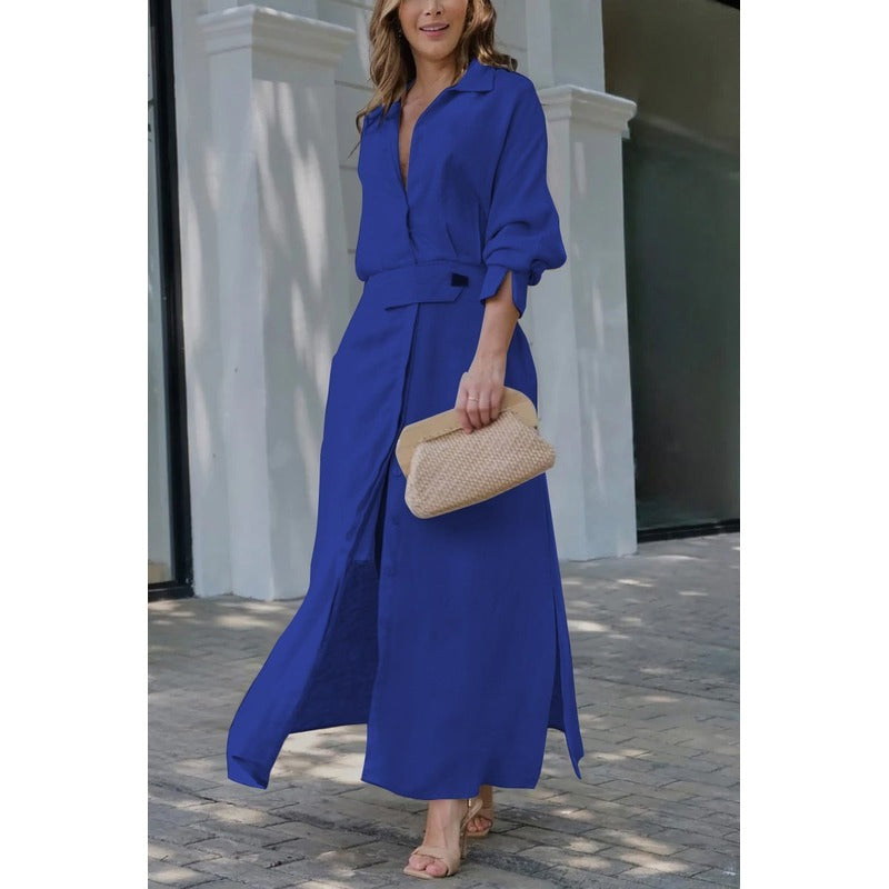 Jeanette™ | Maxikjole med V-hals