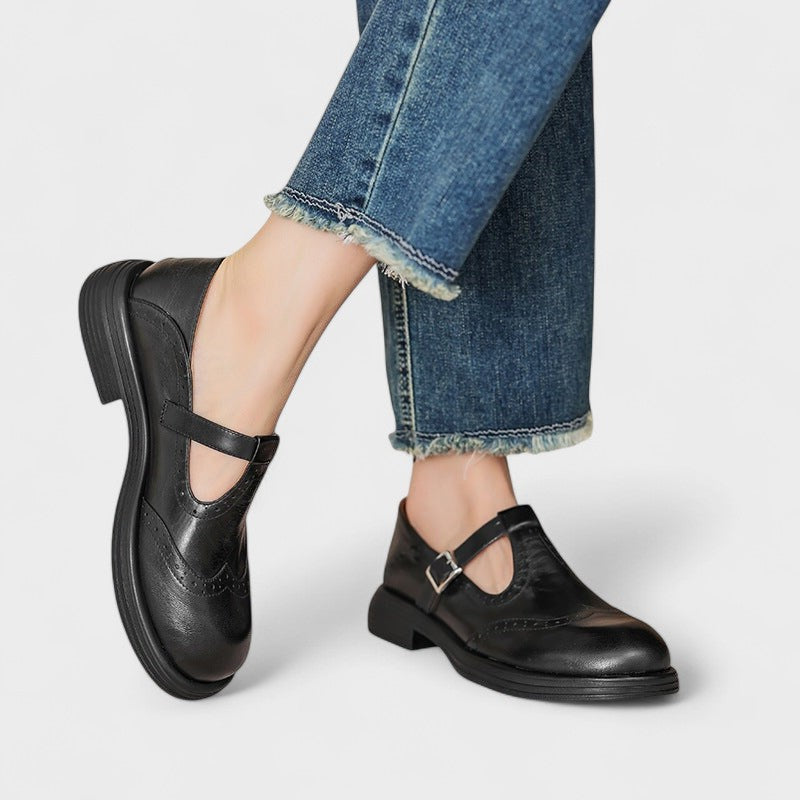 Vicky | Elegantiske Mary Janes i læder