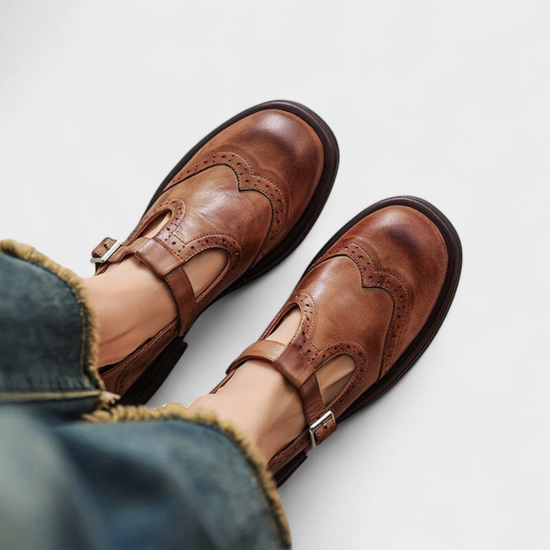 Vicky | Elegantiske Mary Janes i læder