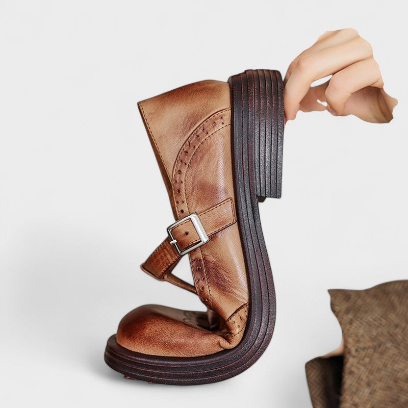 Vicky | Elegantiske Mary Janes i læder