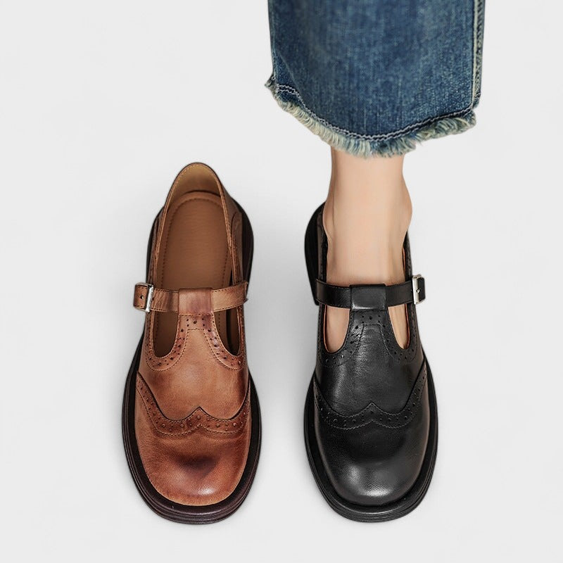 Vicky | Elegantiske Mary Janes i læder